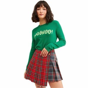 Plaid Mini Skirt - Red and Blue